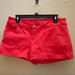 Delia's "Olivia" shorts bright orange size 11